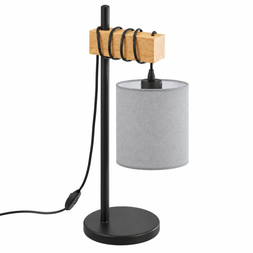 BRILAGI - Lampa stołowa NUBILA 1xE27/40W/230V brązowa/czarna/jasnoszara