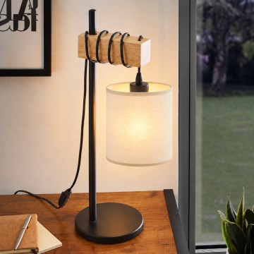 BRILAGI - Lampa stołowa NUBILA 1xE27/40W/230V brązowa/czarna/kremowa