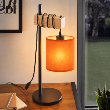 BRILAGI - Lampa stołowa NUBILA 1xE27/40W/230V brązowa/czarna/pomarańczowa
