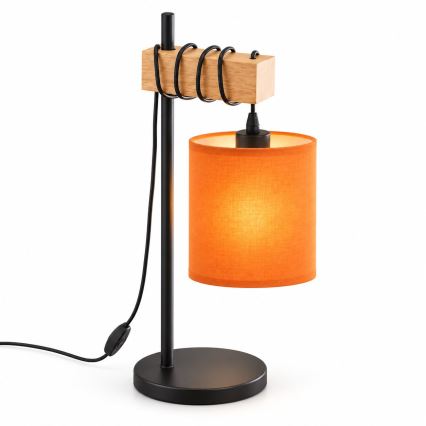 BRILAGI - Lampa stołowa NUBILA 1xE27/40W/230V brązowa/czarna/pomarańczowa