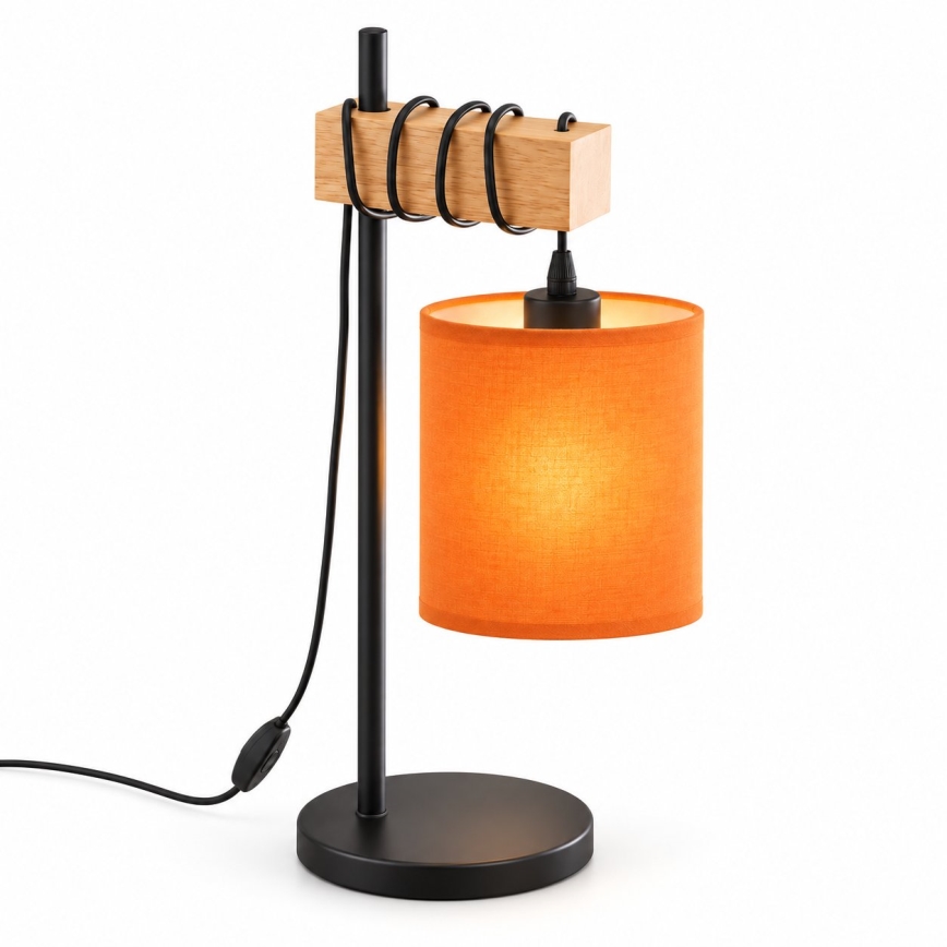 BRILAGI - Lampa stołowa NUBILA 1xE27/40W/230V brązowa/czarna/pomarańczowa
