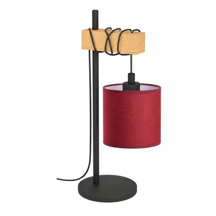 BRILAGI - Lampa stołowa NUBILA 1xE27/40W/230V brązowa/czarna/pompejańska czerwień