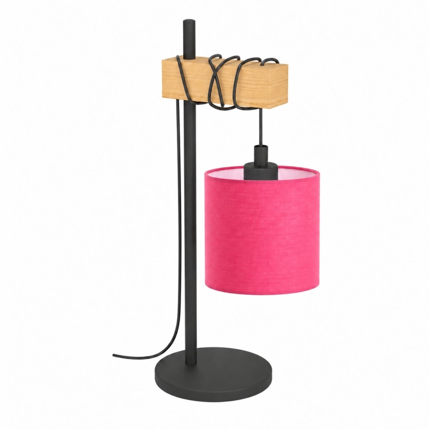 BRILAGI - Lampa stołowa NUBILA 1xE27/40W/230V brązowa/czarna/różowa