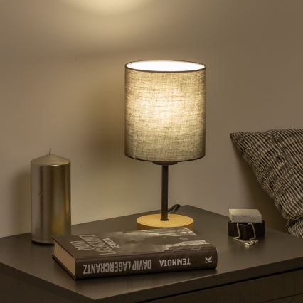 Brilagi - Lampa stołowa NUBILA WOOD 1xE27/25W/230V dąb/antracyt