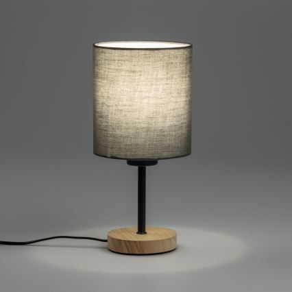 Brilagi - Lampa stołowa NUBILA WOOD 1xE27/25W/230V dąb/antracyt