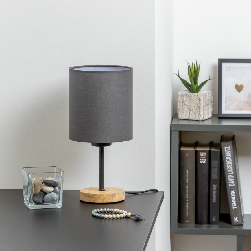 Brilagi - Lampa stołowa NUBILA WOOD 1xE27/25W/230V dąb/antracyt