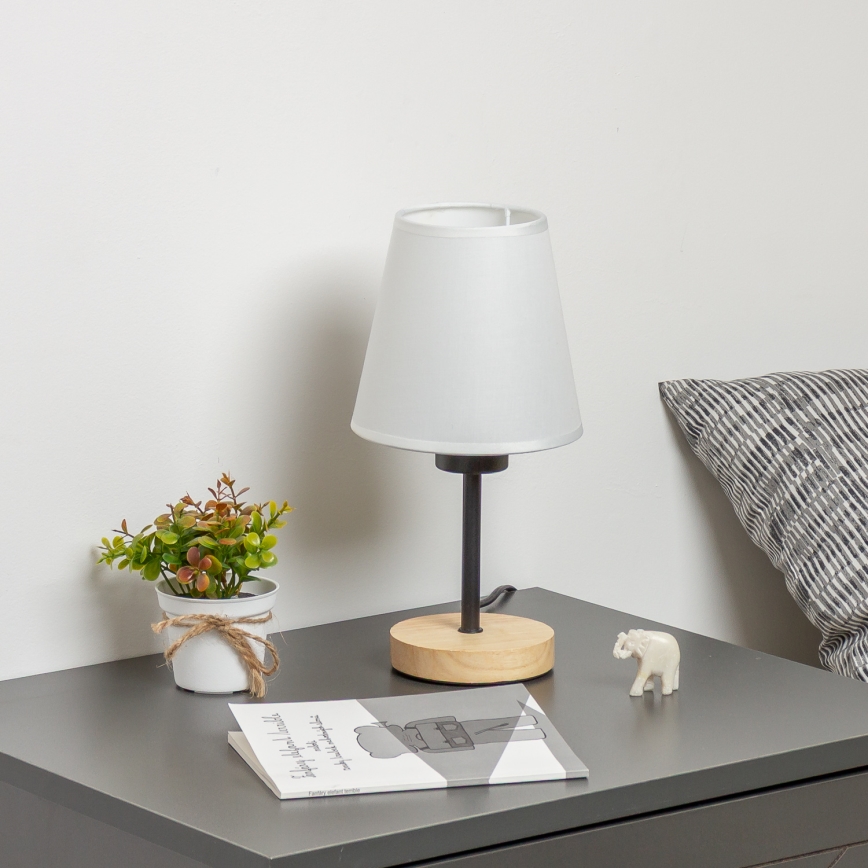 Brilagi - Lampa stołowa NUBILA WOOD 1xE27/25W/230V dąb/biały