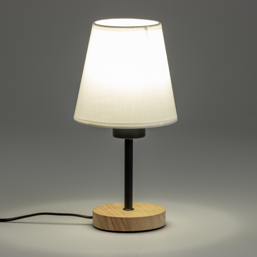 Brilagi - Lampa stołowa NUBILA WOOD 1xE27/25W/230V dąb/biały