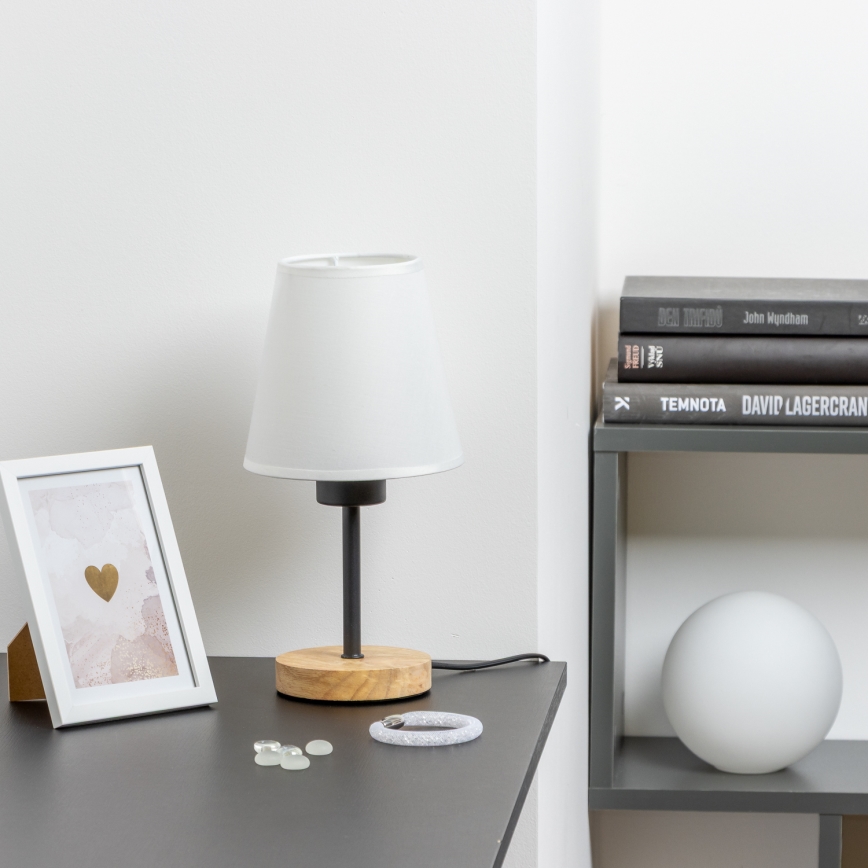 Brilagi - Lampa stołowa NUBILA WOOD 1xE27/25W/230V dąb/biały