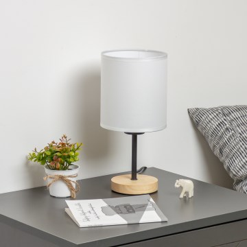 Brilagi - Lampa stołowa NUBILA WOOD 1xE27/25W/230V dąb/biały
