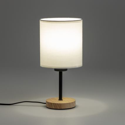 Brilagi - Lampa stołowa NUBILA WOOD 1xE27/25W/230V dąb/biały