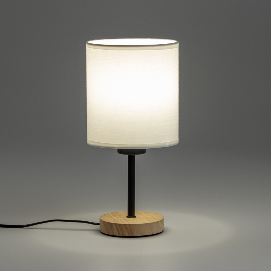 Brilagi - Lampa stołowa NUBILA WOOD 1xE27/25W/230V dąb/biały