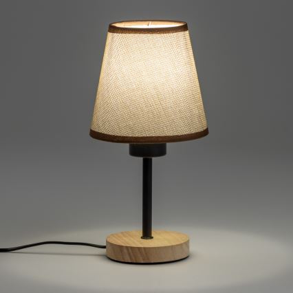 Brilagi - Lampa stołowa NUBILA WOOD 1xE27/25W/230V dąb/brązowy