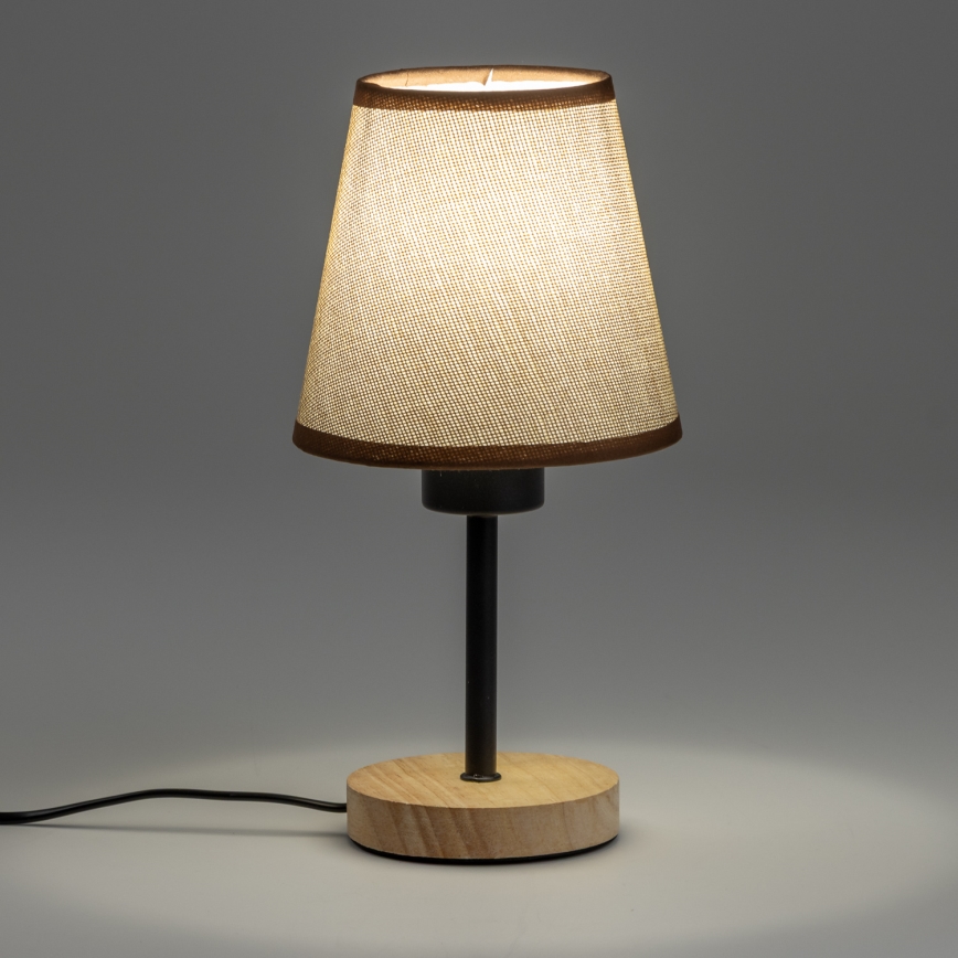Brilagi - Lampa stołowa NUBILA WOOD 1xE27/25W/230V dąb/brązowy