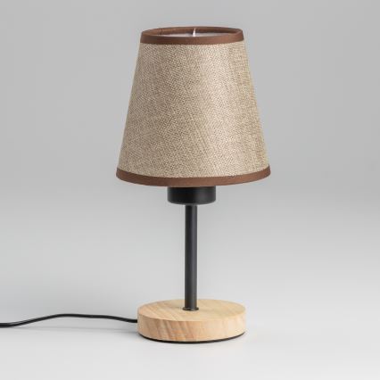 Brilagi - Lampa stołowa NUBILA WOOD 1xE27/25W/230V dąb/brązowy