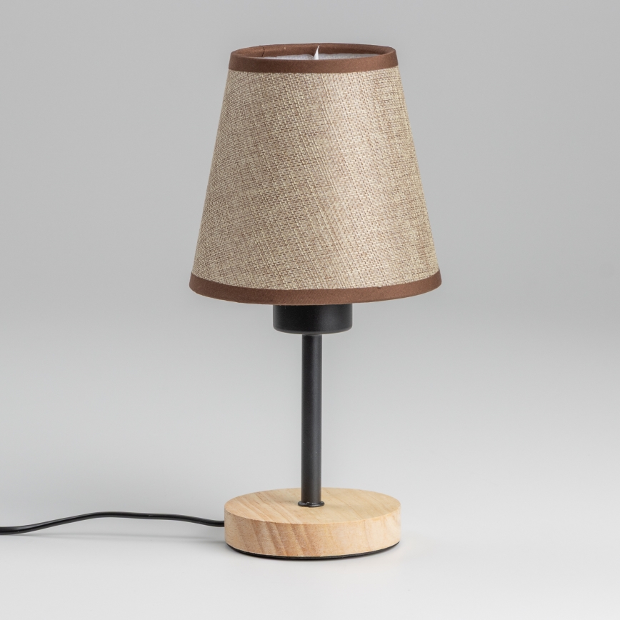 Brilagi - Lampa stołowa NUBILA WOOD 1xE27/25W/230V dąb/brązowy