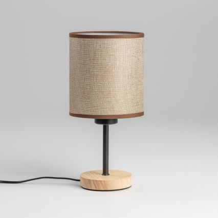 Brilagi - Lampa stołowa NUBILA WOOD 1xE27/25W/230V dąb/brązowy