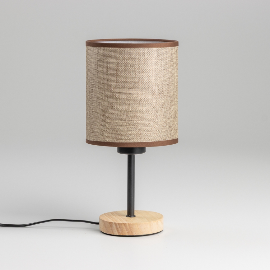 Brilagi - Lampa stołowa NUBILA WOOD 1xE27/25W/230V dąb/brązowy