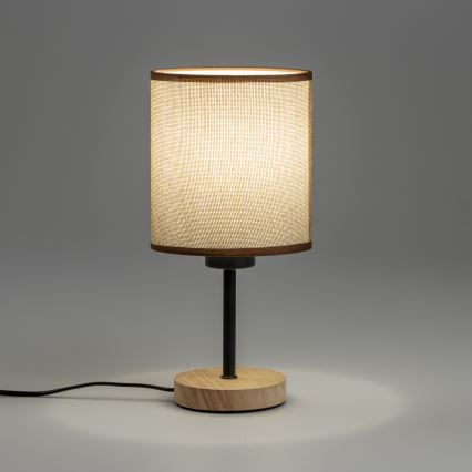 Brilagi - Lampa stołowa NUBILA WOOD 1xE27/25W/230V dąb/brązowy
