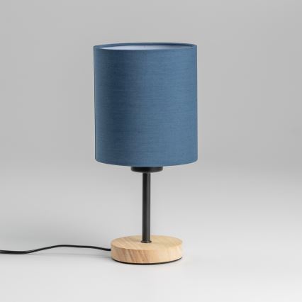 Brilagi - Lampa stołowa NUBILA WOOD 1xE27/25W/230V dąb/ciemnoniebieski