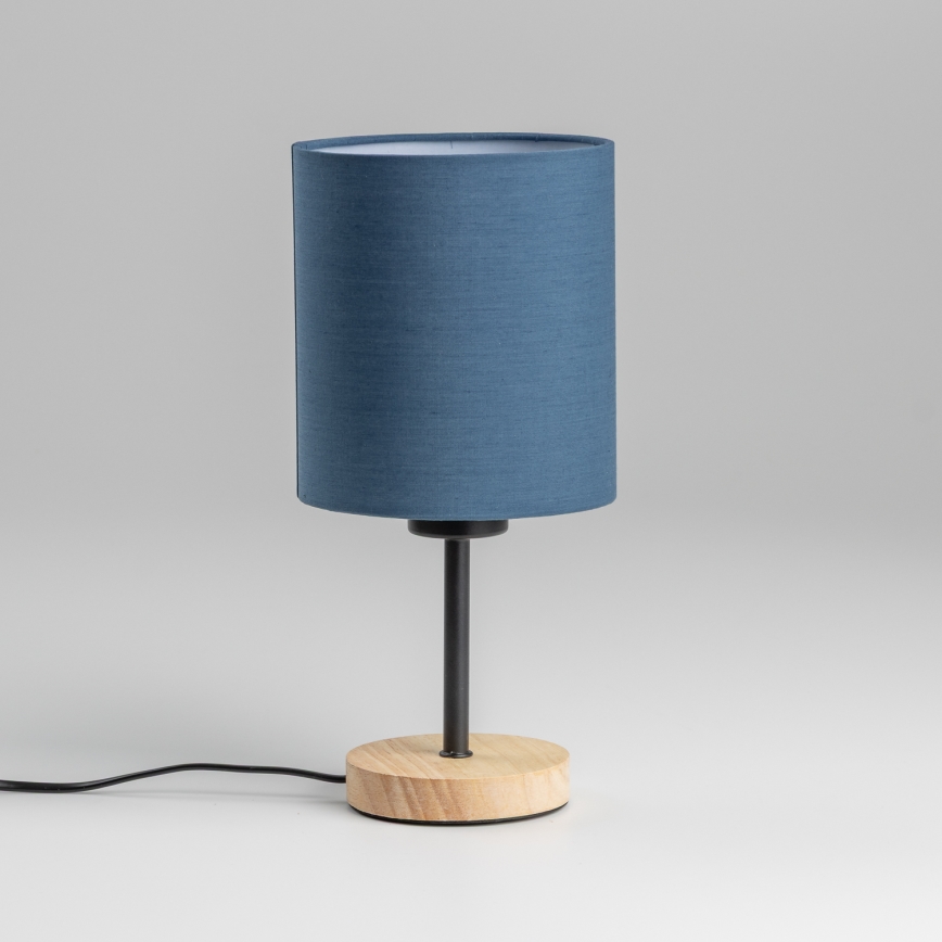 Brilagi - Lampa stołowa NUBILA WOOD 1xE27/25W/230V dąb/ciemnoniebieski