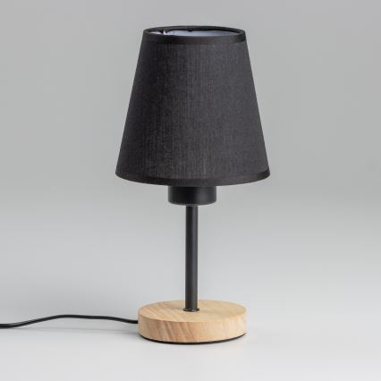 Brilagi - Lampa stołowa NUBILA WOOD 1xE27/25W/230V dąb/czarny