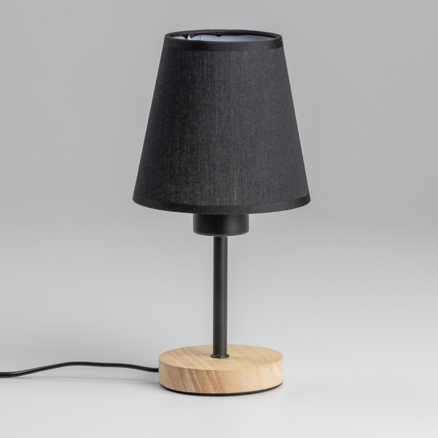 Brilagi - Lampa stołowa NUBILA WOOD 1xE27/25W/230V dąb/czarny