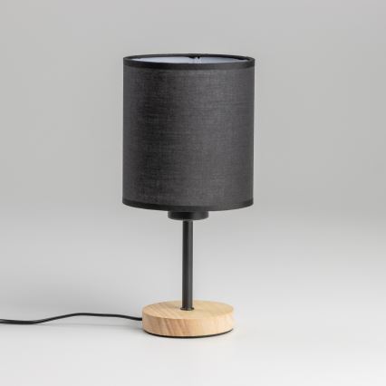 Brilagi - Lampa stołowa NUBILA WOOD 1xE27/25W/230V dąb/czarny