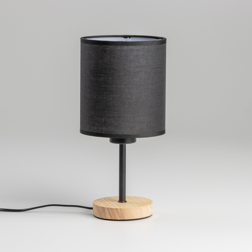 Brilagi - Lampa stołowa NUBILA WOOD 1xE27/25W/230V dąb/czarny