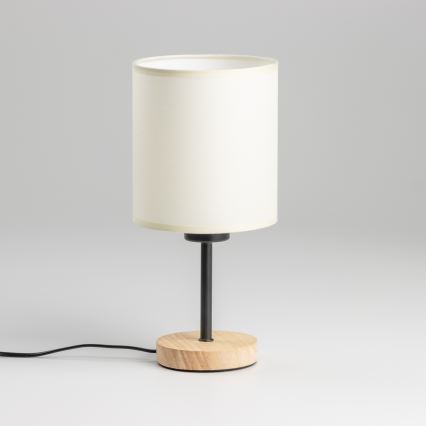 Brilagi - Lampa stołowa NUBILA WOOD 1xE27/25W/230V dąb/czarny/kremowy