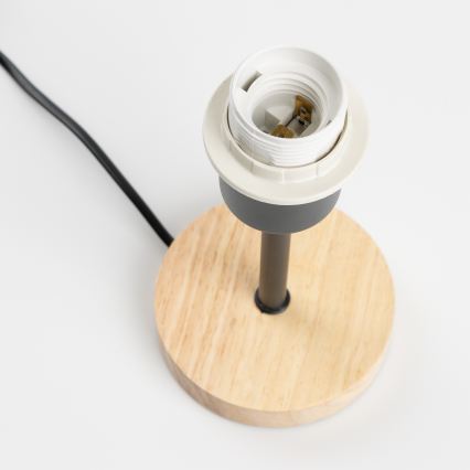 Brilagi - Lampa stołowa NUBILA WOOD 1xE27/25W/230V dąb/czarny/żółty