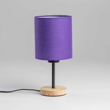 Brilagi - Lampa stołowa NUBILA WOOD 1xE27/25W/230V dąb/fioletowy