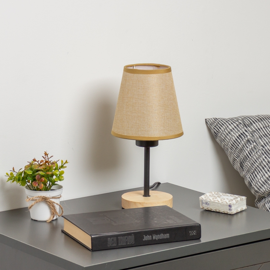 Brilagi - Lampa stołowa NUBILA WOOD 1xE27/25W/230V dąb/jasnobrązowy