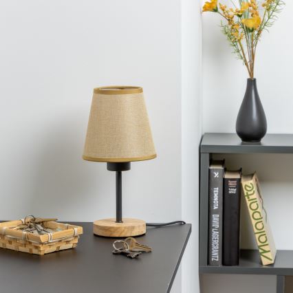 Brilagi - Lampa stołowa NUBILA WOOD 1xE27/25W/230V dąb/jasnobrązowy