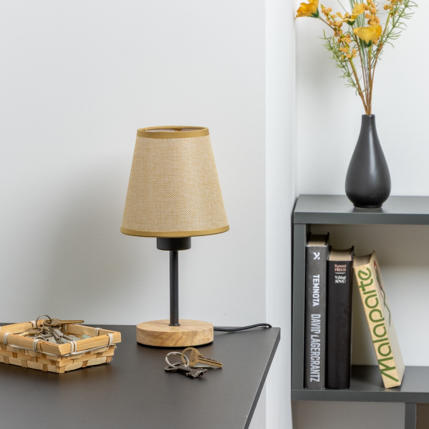 Brilagi - Lampa stołowa NUBILA WOOD 1xE27/25W/230V dąb/jasnobrązowy