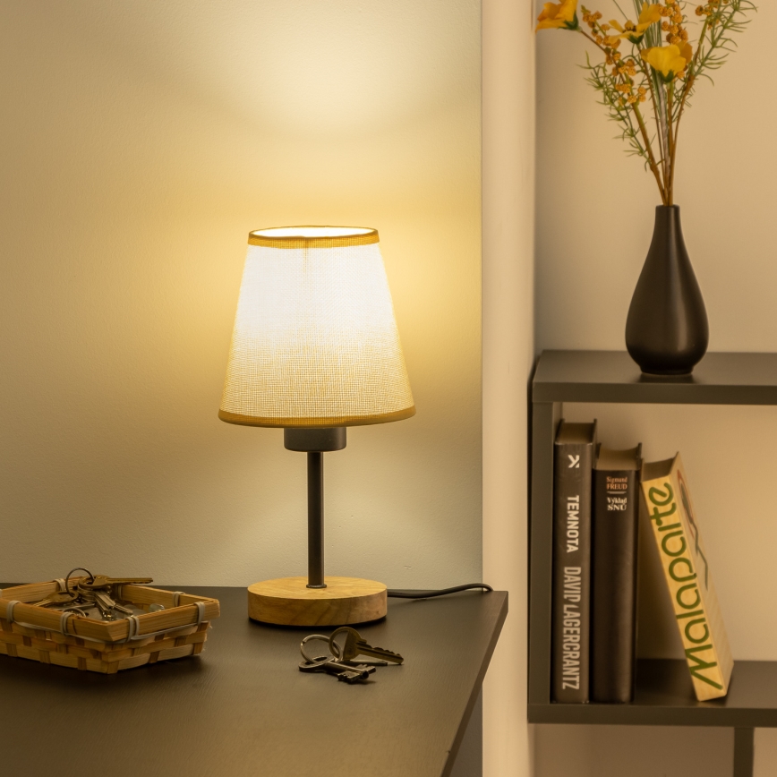 Brilagi - Lampa stołowa NUBILA WOOD 1xE27/25W/230V dąb/jasnobrązowy