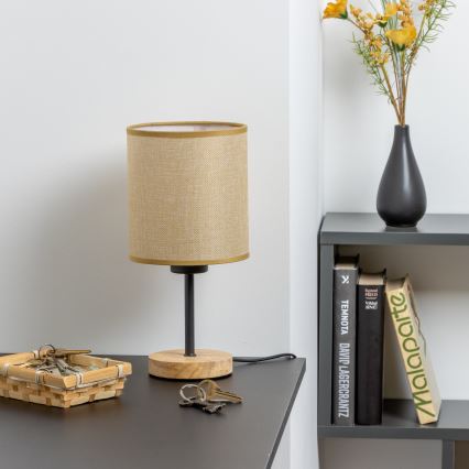 Brilagi - Lampa stołowa NUBILA WOOD 1xE27/25W/230V dąb/jasnobrązowy