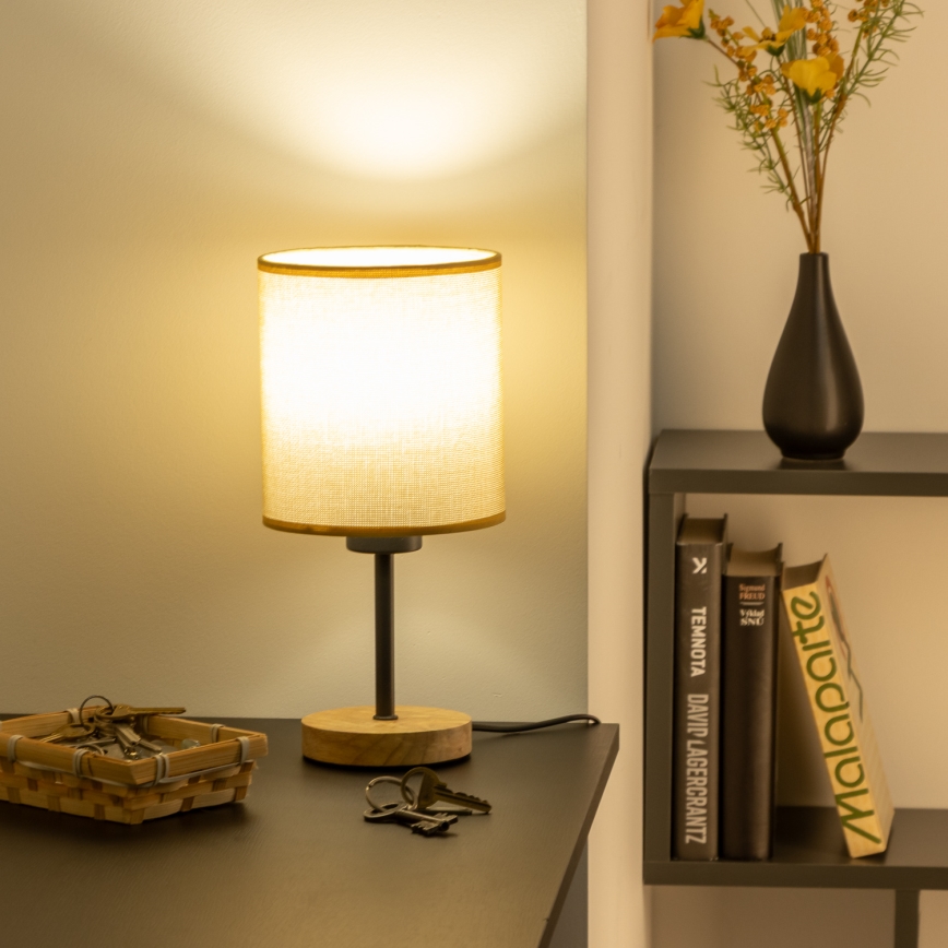 Brilagi - Lampa stołowa NUBILA WOOD 1xE27/25W/230V dąb/jasnobrązowy
