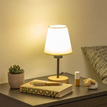 Brilagi - Lampa stołowa NUBILA WOOD 1xE27/25W/230V dąb/kremowy