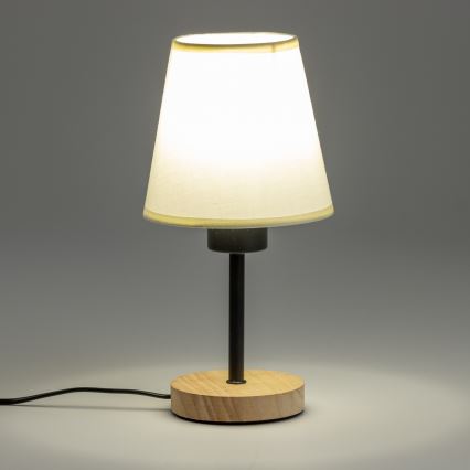 Brilagi - Lampa stołowa NUBILA WOOD 1xE27/25W/230V dąb/kremowy