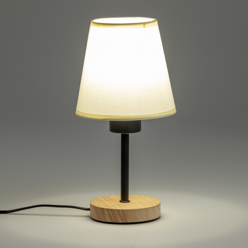 Brilagi - Lampa stołowa NUBILA WOOD 1xE27/25W/230V dąb/kremowy