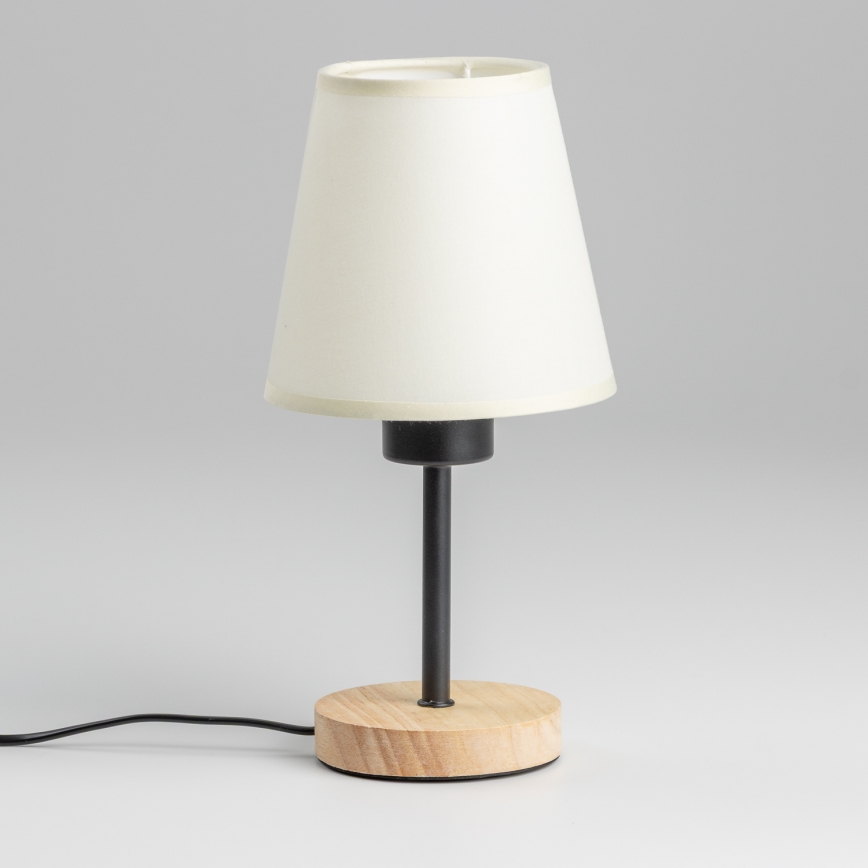 Brilagi - Lampa stołowa NUBILA WOOD 1xE27/25W/230V dąb/kremowy