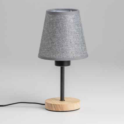 Brilagi - Lampa stołowa NUBILA WOOD 1xE27/25W/230V dąb/szary