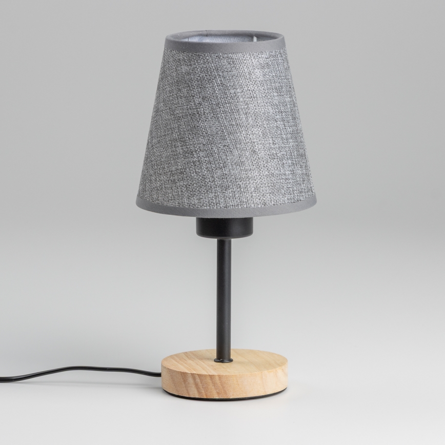 Brilagi - Lampa stołowa NUBILA WOOD 1xE27/25W/230V dąb/szary