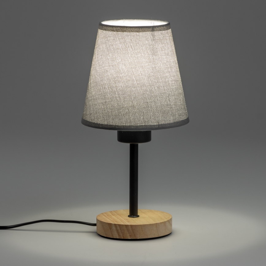 Brilagi - Lampa stołowa NUBILA WOOD 1xE27/25W/230V dąb/szary