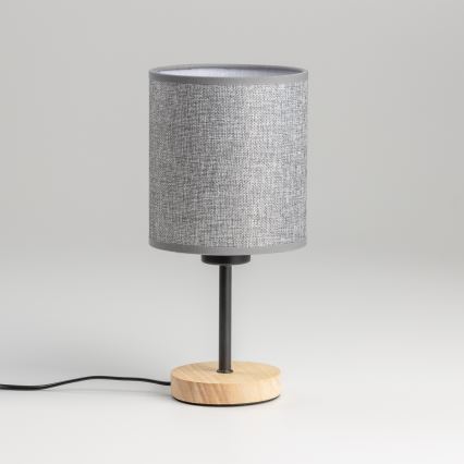 Brilagi - Lampa stołowa NUBILA WOOD 1xE27/25W/230V dąb/szary
