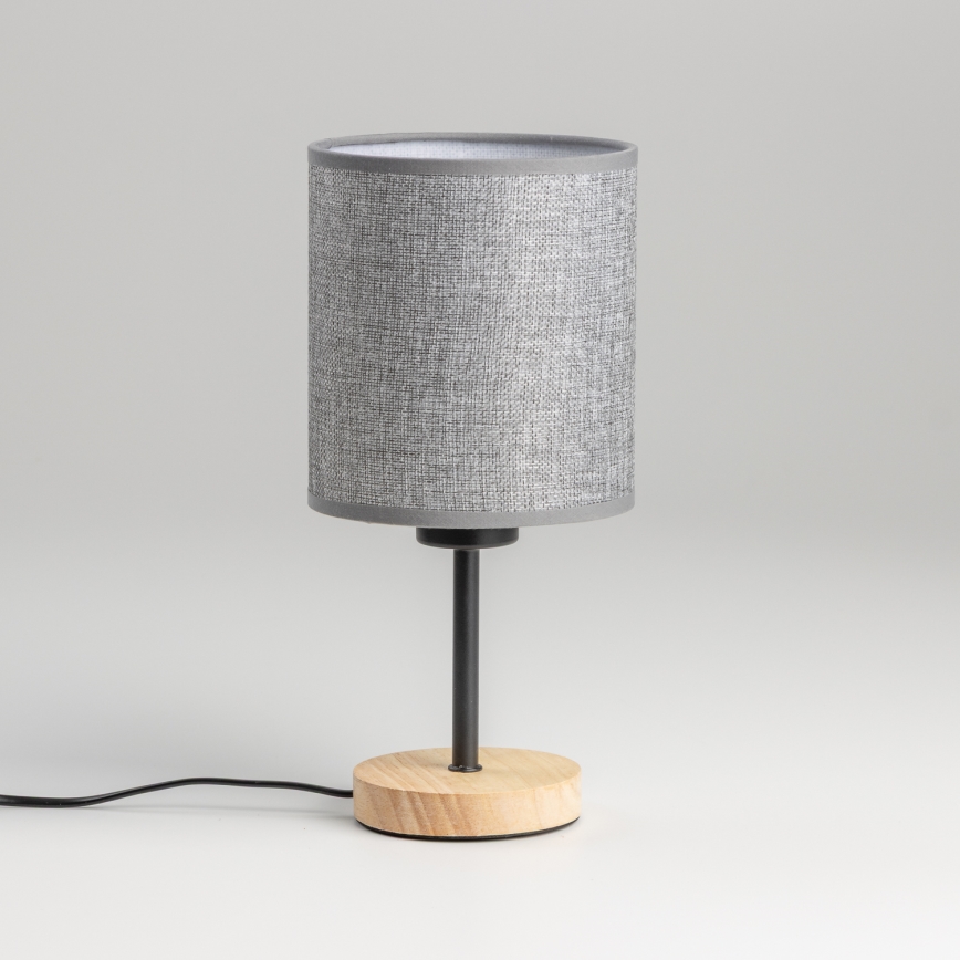 Brilagi - Lampa stołowa NUBILA WOOD 1xE27/25W/230V dąb/szary