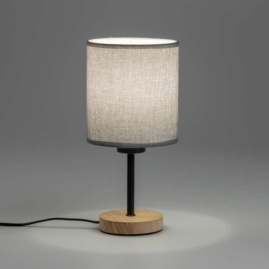 Brilagi - Lampa stołowa NUBILA WOOD 1xE27/25W/230V dąb/szary