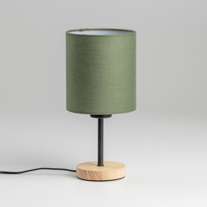 Brilagi - Lampa stołowa NUBILA WOOD 1xE27/25W/230V dąb/zielony