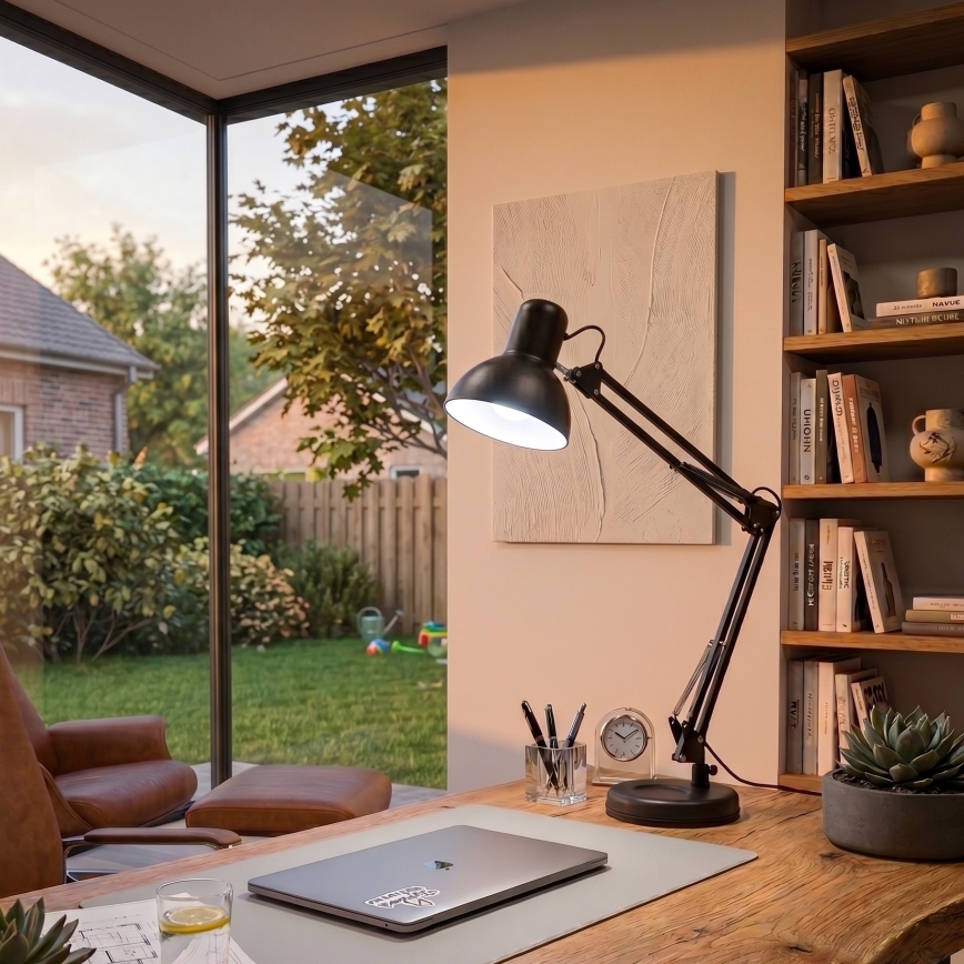 BRILAGI - Lampa stołowa ROMERO 1xE27/60W/230V czarna